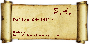 Pallos Adrián névjegykártya