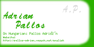 adrian pallos business card